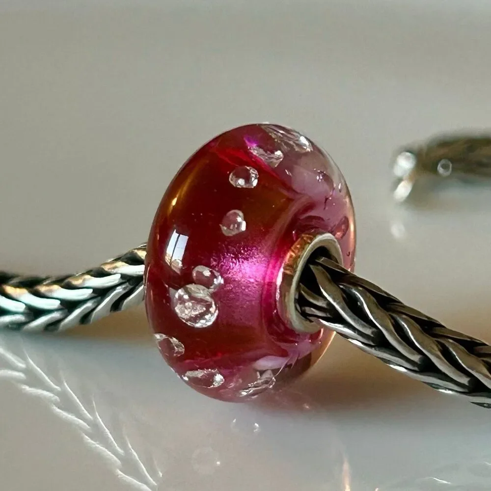 TROLLBEADS Pink Diamond Bead LAA 925S Preowned, Perfect!